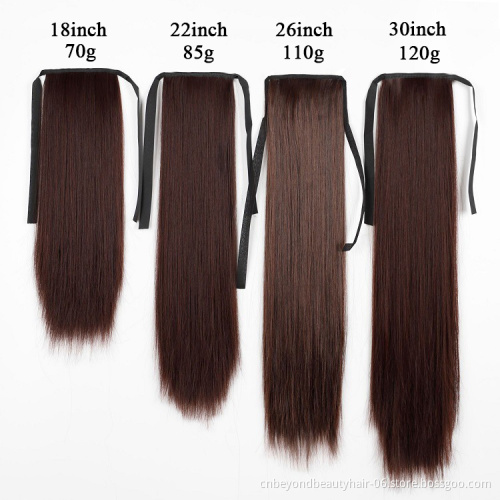 wholesale Private Label Straight Synthetic Long ponytail Hair extension for Women Ponytail Extension